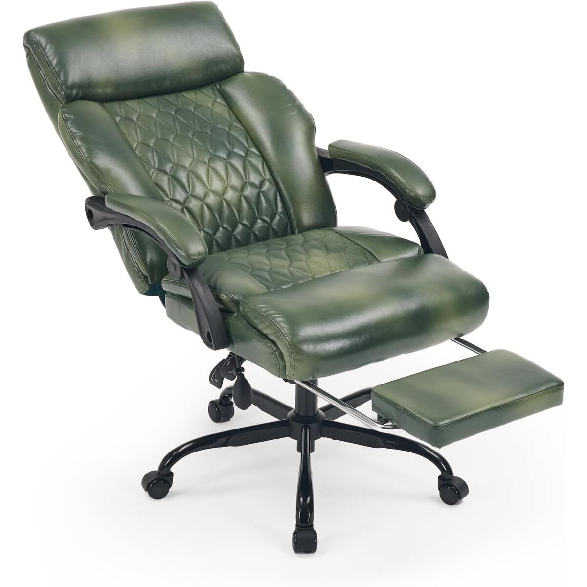 Executive Chair Reclining Office Chair with Foot Rest, Air Lumbar Support