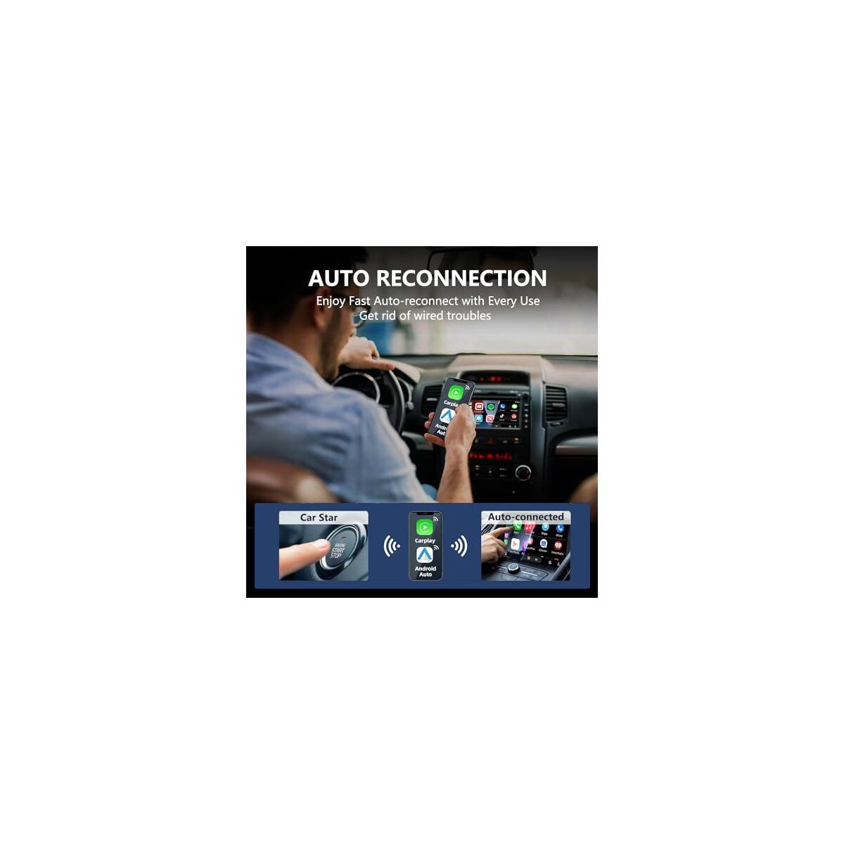 Wireless Carplay Android Auto Car Adapter 2 In 1 1 Coupon - RebateKey