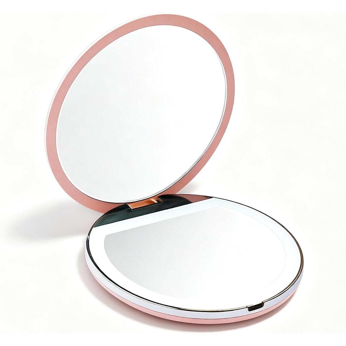 LED Lighted Makeup Mirror with 5X Magnification, Rechargeable