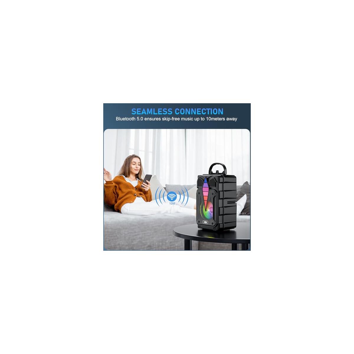 Multicolor Rhythm Light Speaker With Sound Control Deals - RebateKey