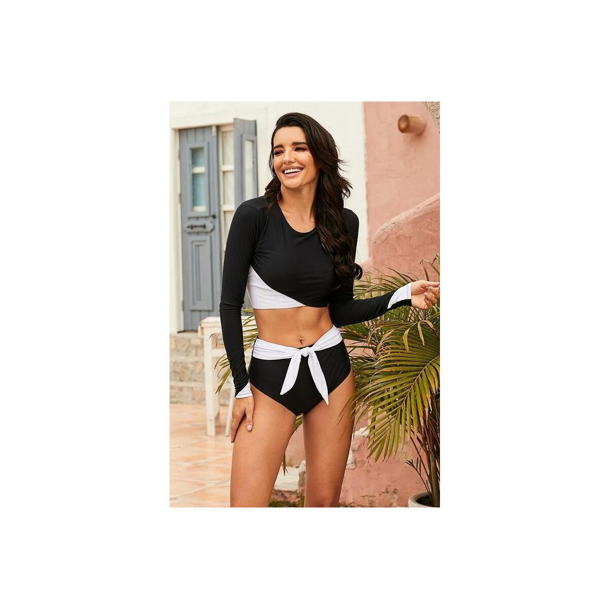 Color Block Swimsuit Set Coupons - RebateKey