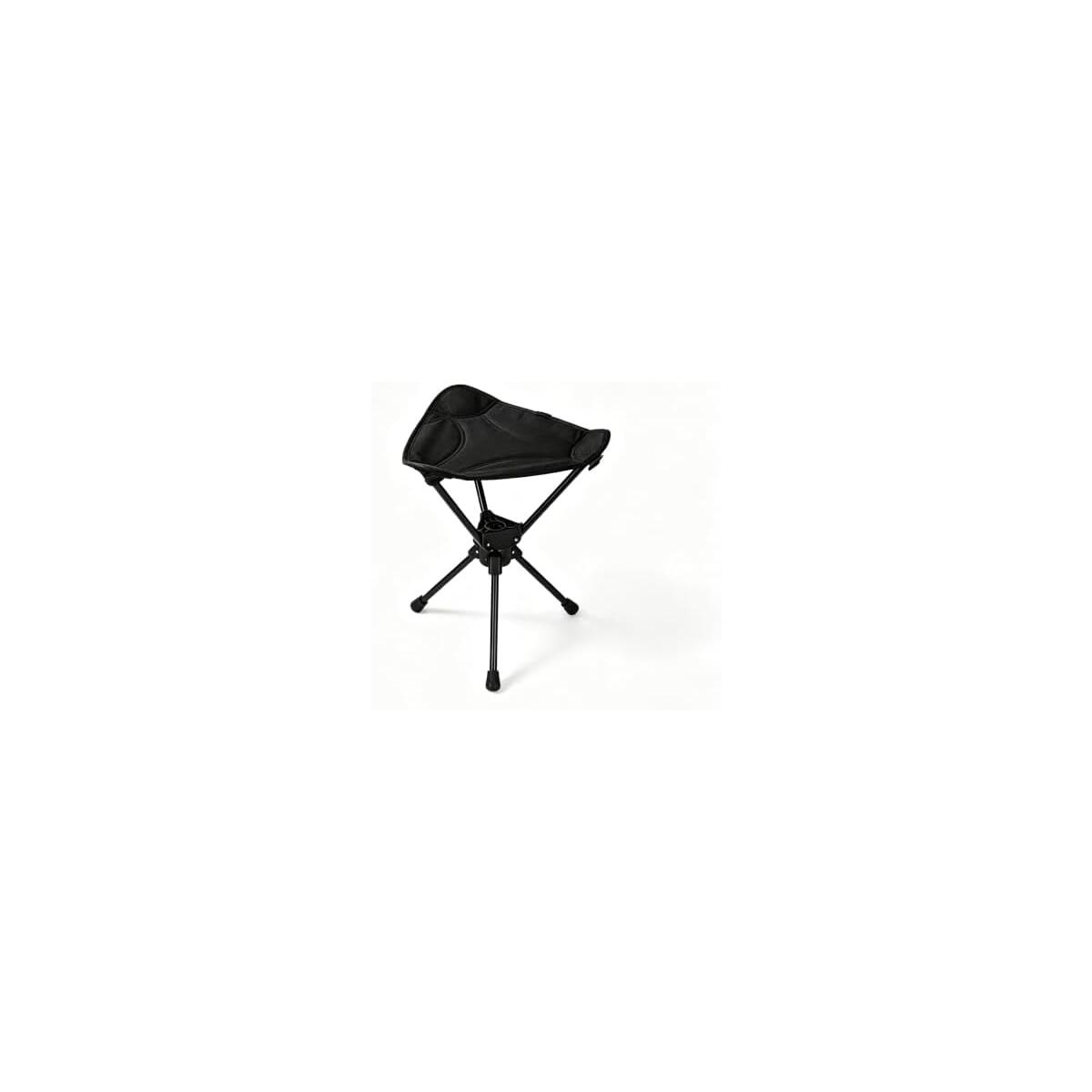 360&deg; Swivel Tripod Camping Stool with Crossbody Bag