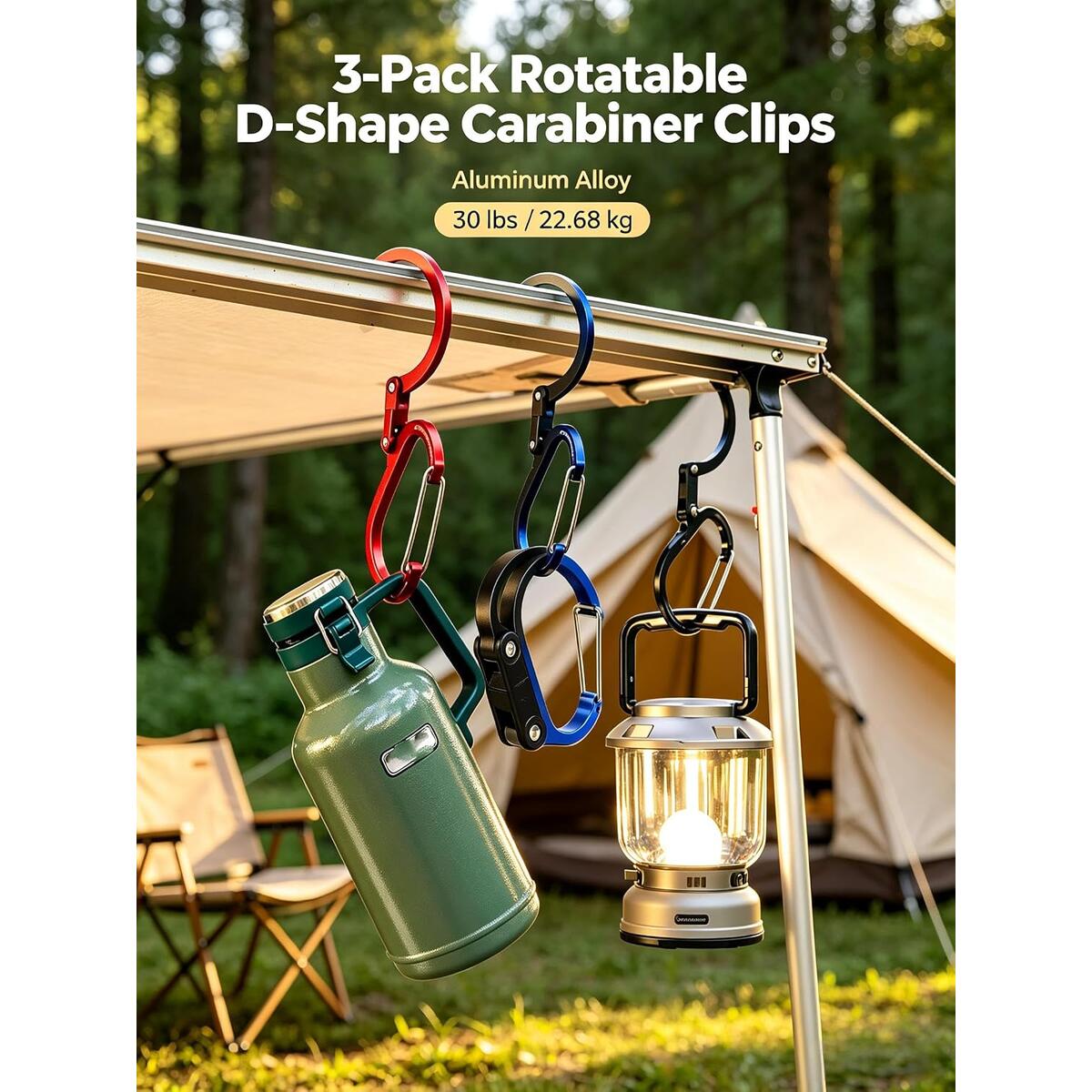 Pack Rotatable D Shape Carabiner 1 Deals - RebateKey