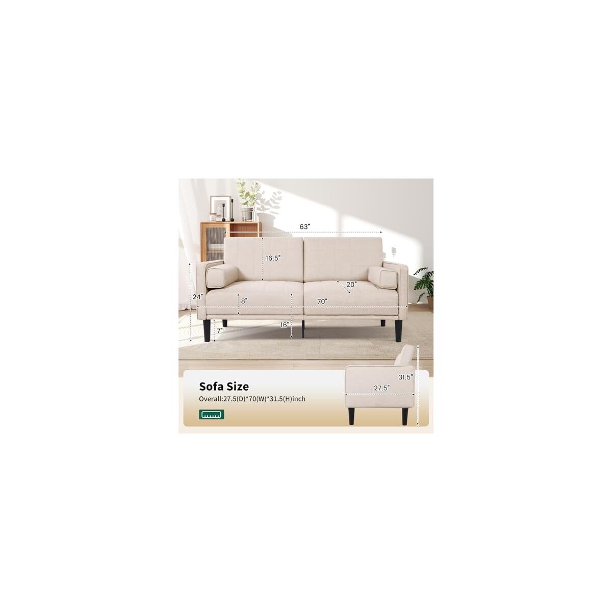 70 Beige Comfy Loveseat Sofa Promo Codes - RebateKey