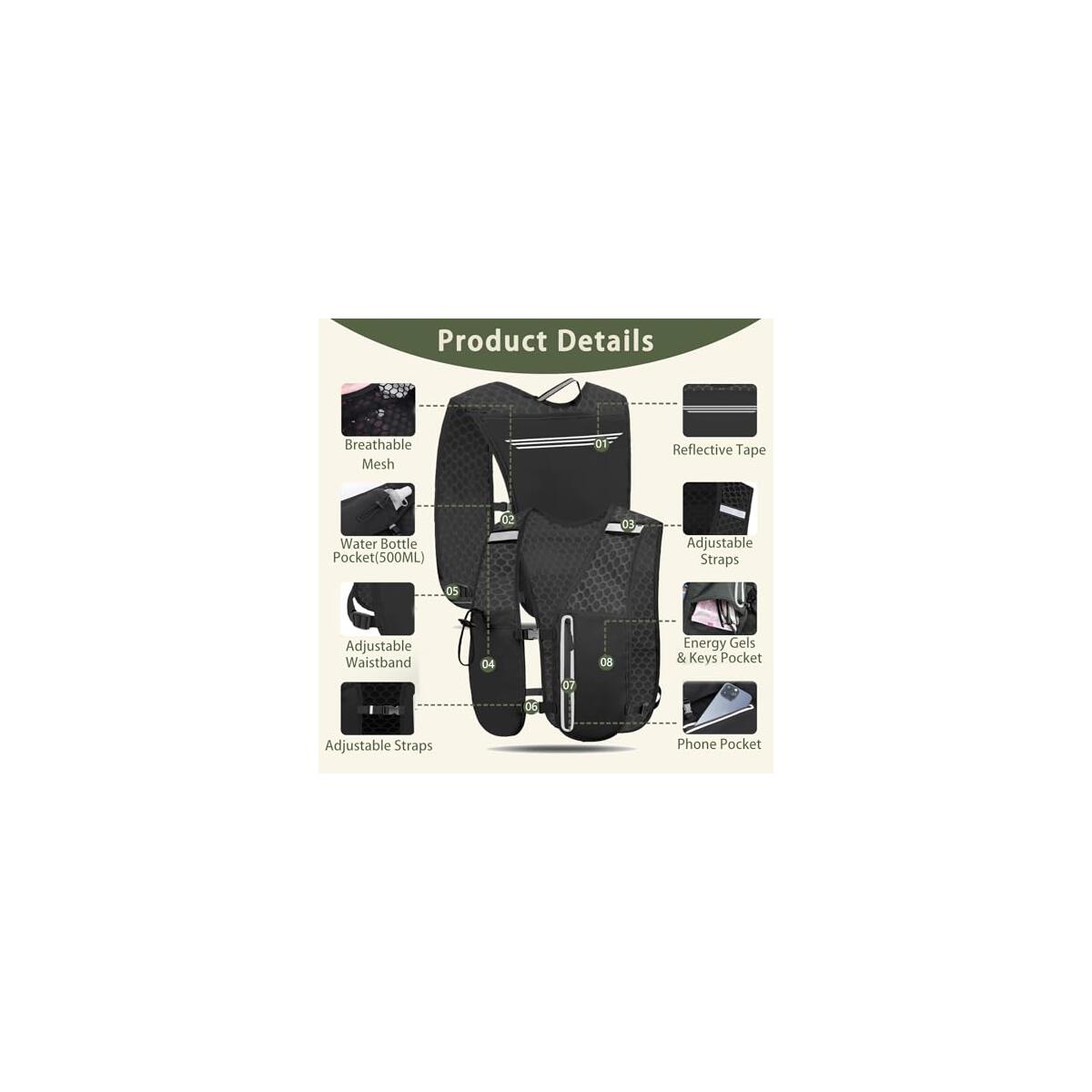 Unisex Hydration Vest Running Backpack Coupon - RebateKey