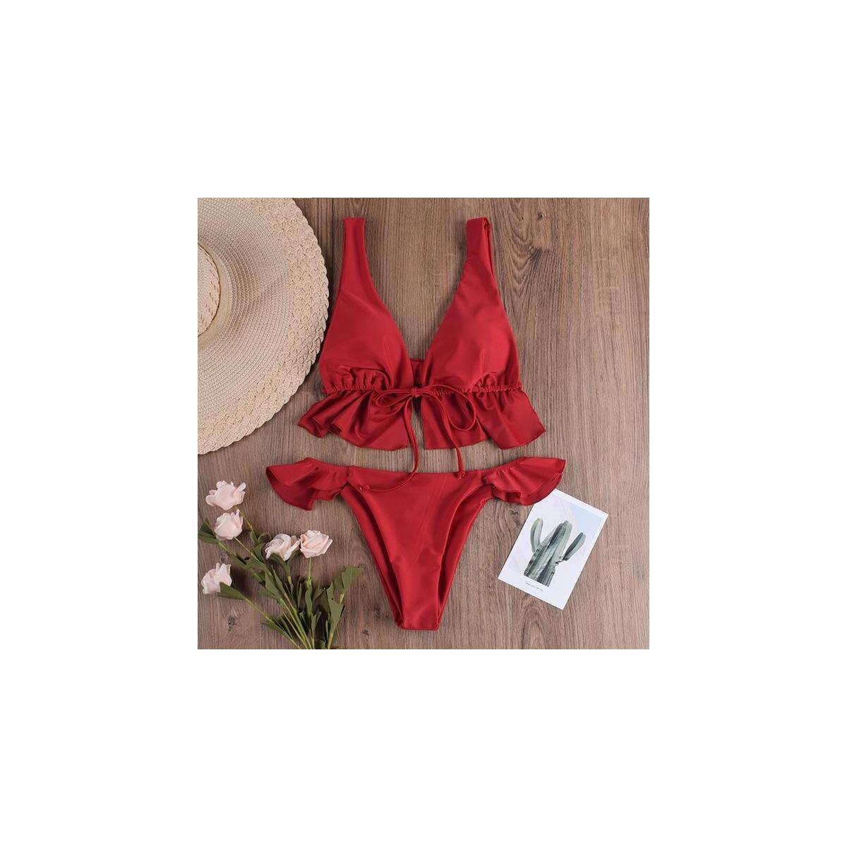 Ruffle Swimsuit Bikinis Set Coupon - RebateKey