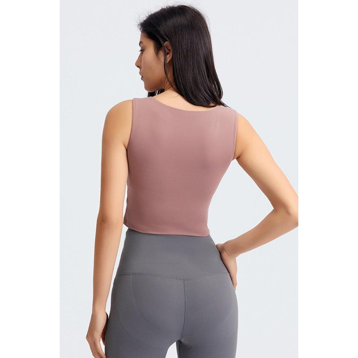 Sleeveless Keyhole Cropped Active Deals - RebateKey
