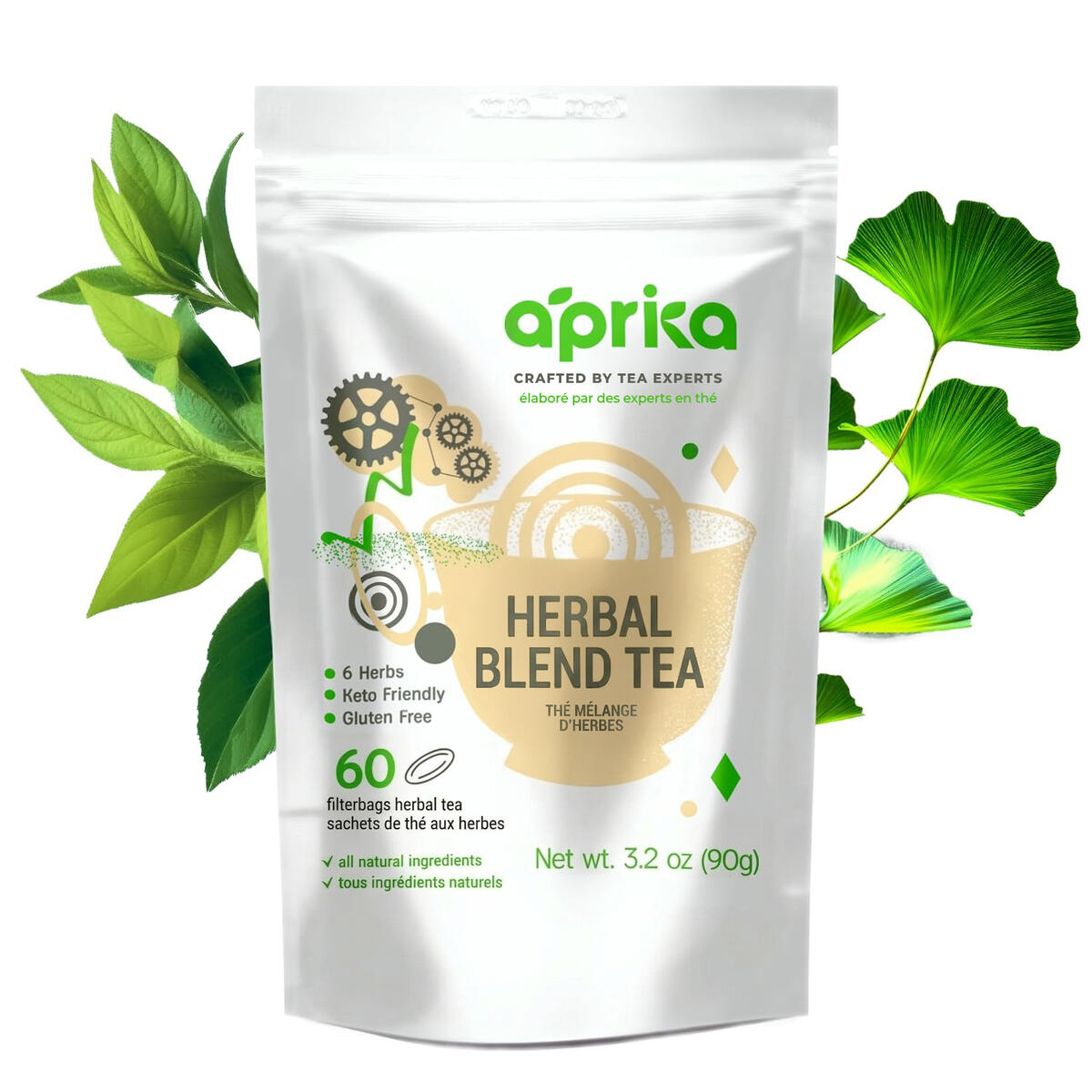 Focus & Concentration Herbal Tea, 60 Bags