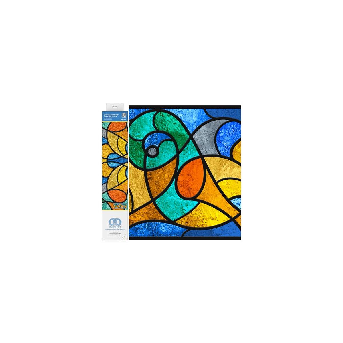 DIAMOND DOTZ Stained Glass Study Diamond Painting Kits for Adults - Diamond Art Kits a Relaxing Creative Craft Kit with Dotz Gems 9.5x22.8