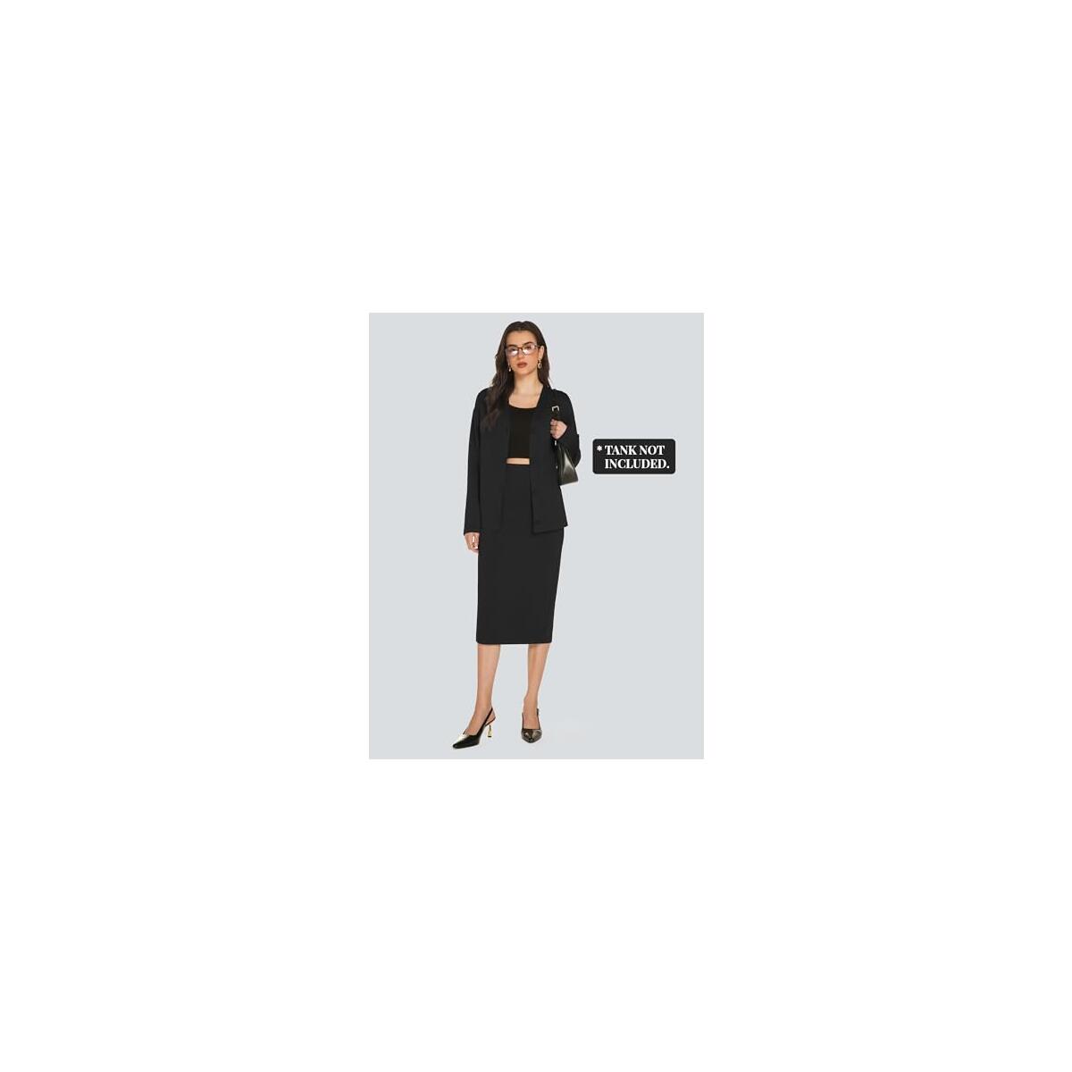 2 Piece Midi Skirt Sets Business Casual Coupon - RebateKey