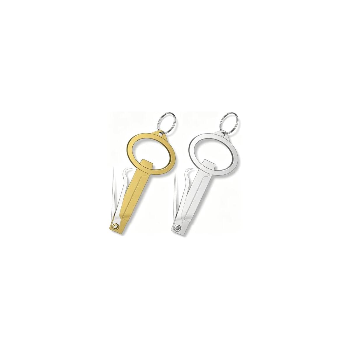 Folding Stainless Steel Toothpick with Bottle Opener