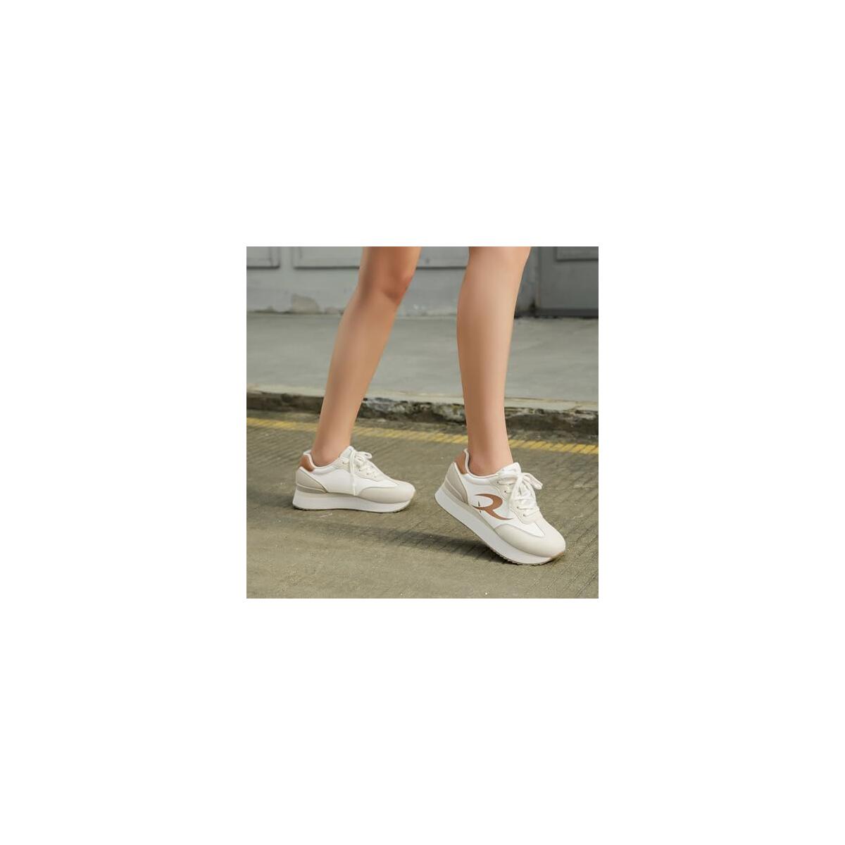 Womens Platform Sneakers Casual Lace Up Deal - RebateKey