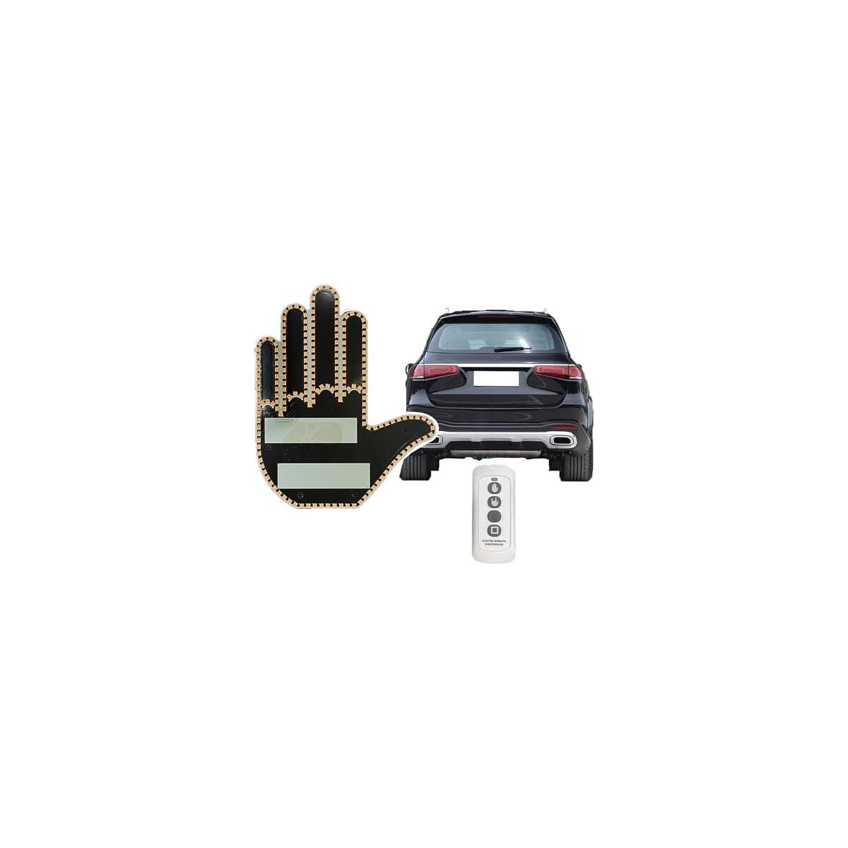 Finger Gesture Light, Funny Led Hand Sign with Remote, Glowgesture for Car Truck - Ideal Gifted Car Accessories, Truck Accessories (FGL-240Z)