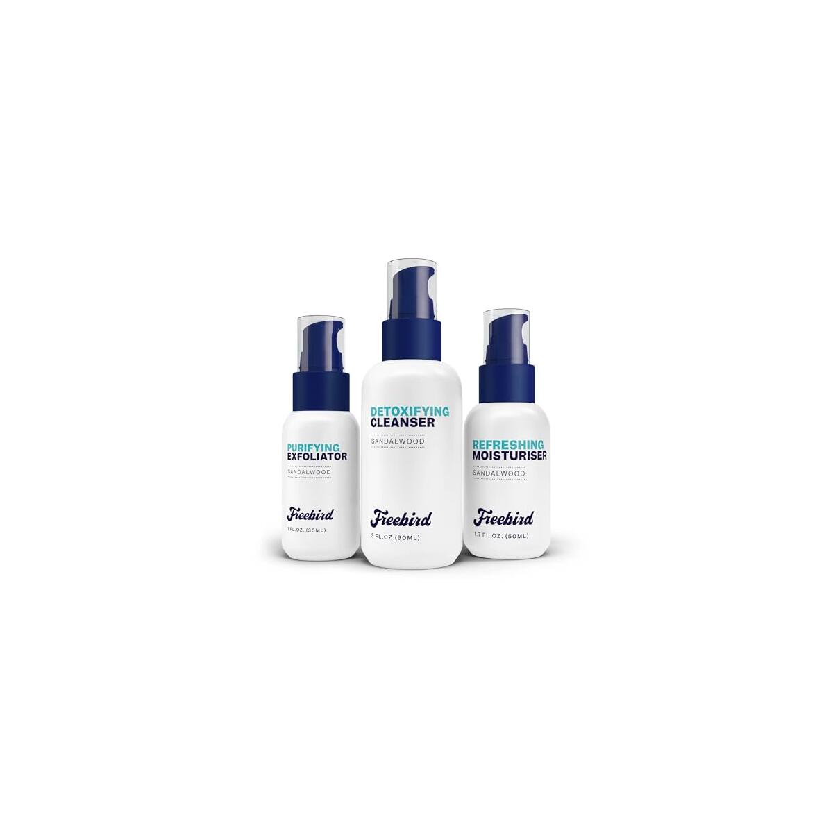 Freebird Scalp Care Kit - 3-in-1 Premium Bald Head Care, Soothe Shaving, Nourishing Detox Cleanser, Purifying Exfoliator, Refreshing Moisturizer, Enhanced Hydration, Ideal for Daily Scalp Maintenance