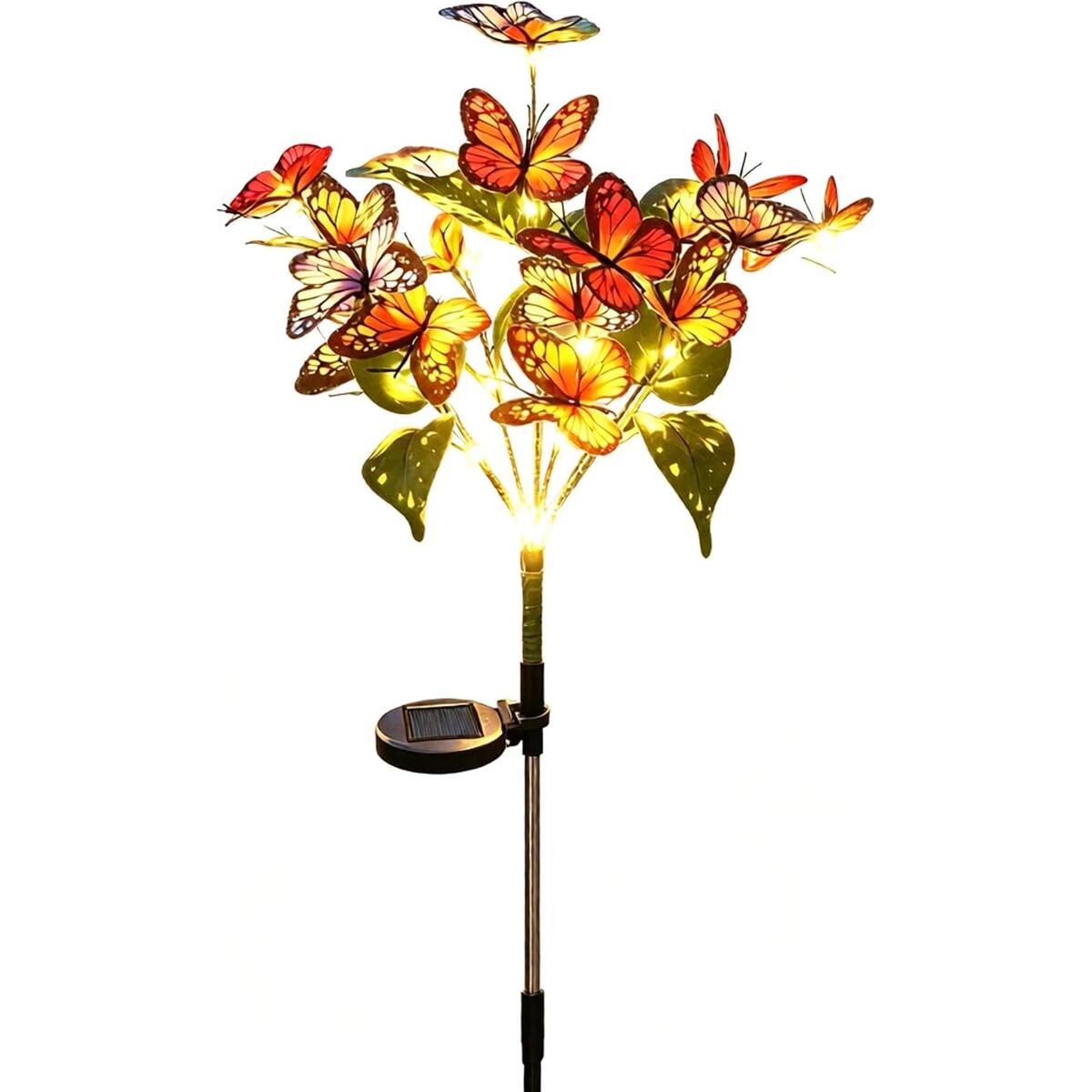 Solar Butterfly Garden Stake Light Warm White LED