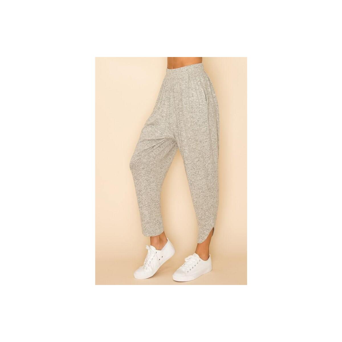 Draped Pants With Asymmetrical Deal - RebateKey