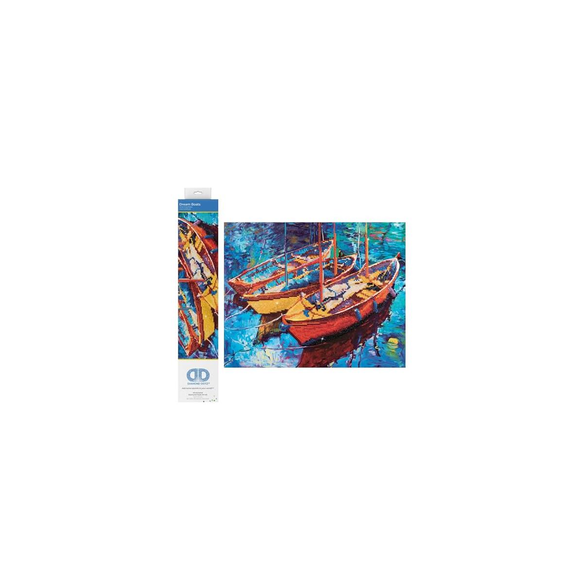 DIAMOND DOTZ Dream Boats Sea Diamond Painting Kits for Adults - Diamond Art Kits a Relaxing Creative Craft Kit with Dotz Gems 15"x18.5"