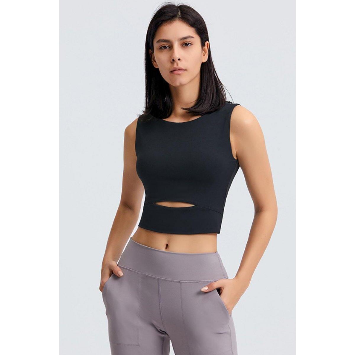Sleeveless Keyhole Cropped Active Deals - RebateKey