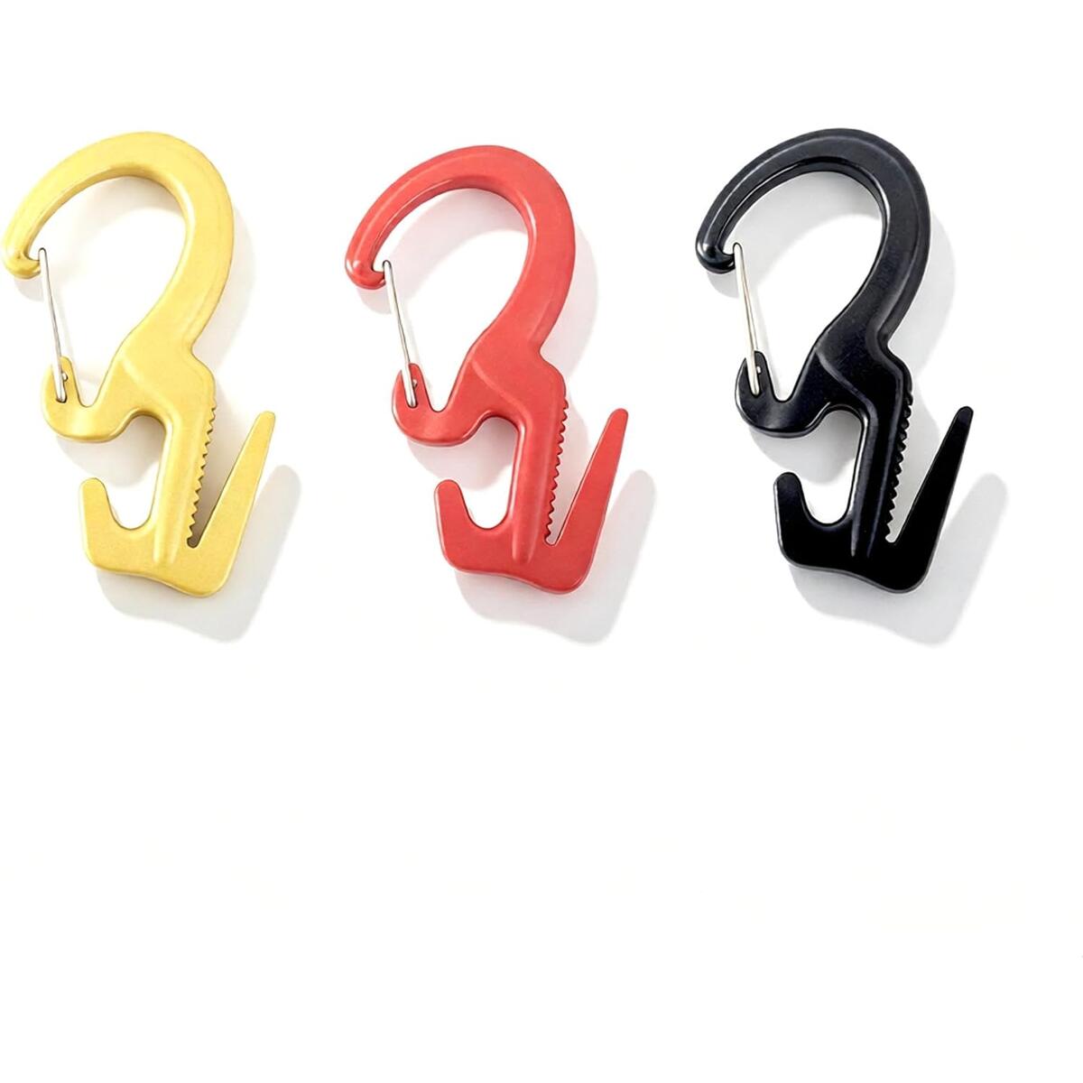 3Pcs 9 Shape Carabiner Clips Aluminum Alloy Quick Release