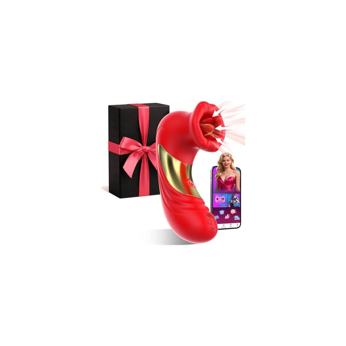 Vibrator Sex Toys for Women,3-in-1 Clit Sucker Adult Toys with APP Control 10 Stimulation Modes for Women Clitoral Licking Nipple,Rose Toy Couples Sex Toy G-Spot Vibrators,Adult Sex Toys & Games