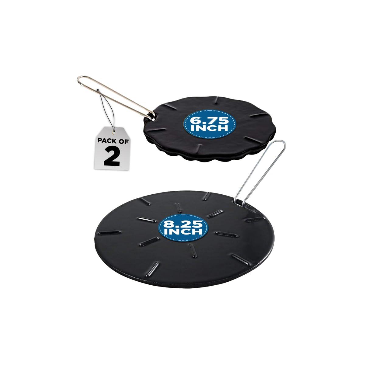 Cast Iron Heat Diffuser for Gas Stove &ndash; 2 Sizes Included &ndash; 8.25 and 6.75 Inch Heat Diffusers for Electric Stove - Gas Heat Plate - Cast Iron Simmer Plate for Gas Burners