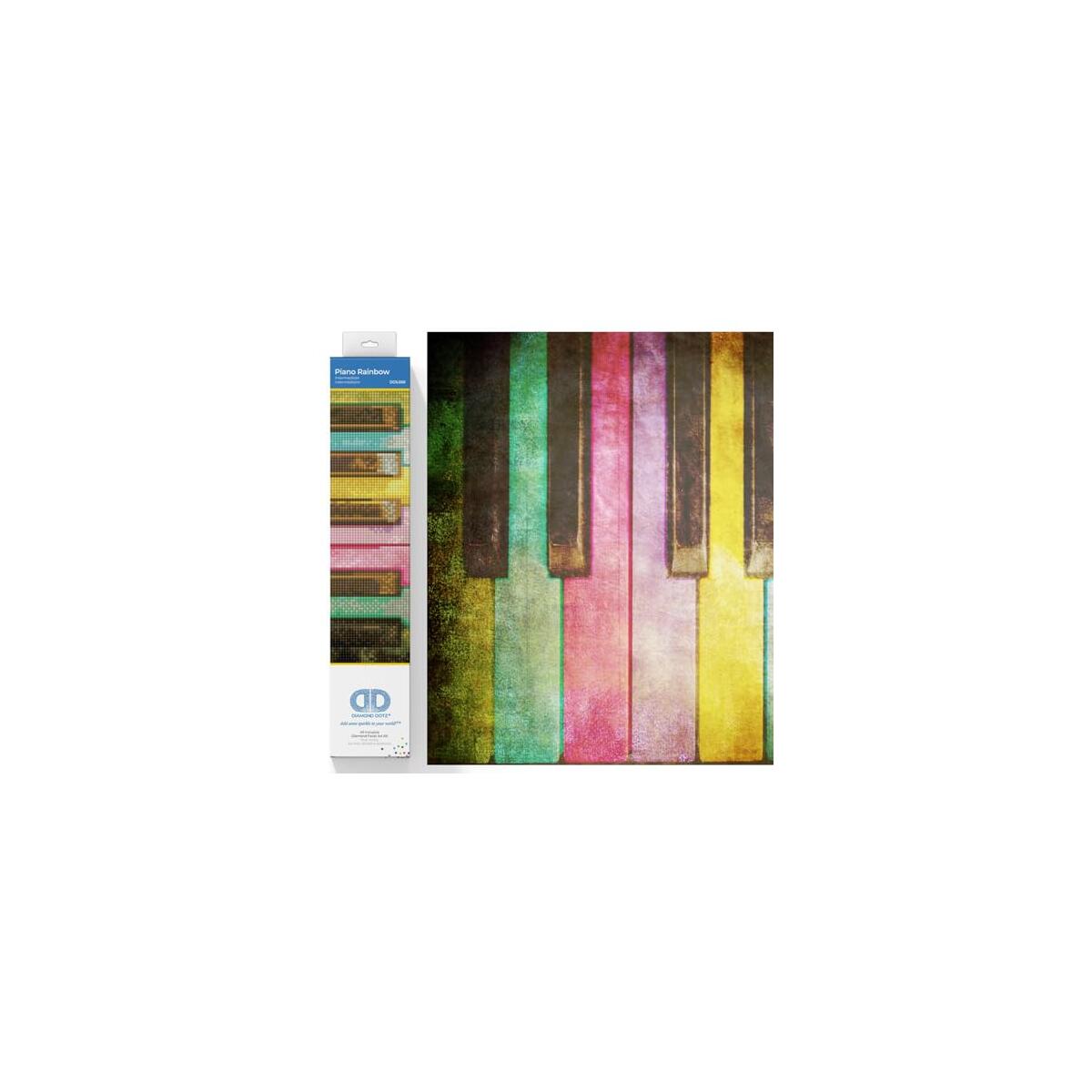 DIAMOND DOTZ Piano Rainbow Music Diamond Painting Kits for Adults - Diamond Art Kits a Relaxing Creative Craft Kit with Dotz Gems 11"x11"