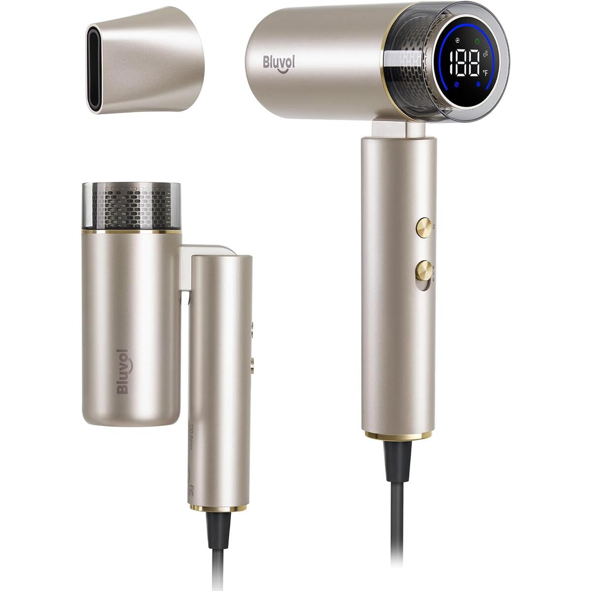 Bluvol T10 Apex Foldable Travel Hair Dryer, Mini Blow Dryer for Home & Gym