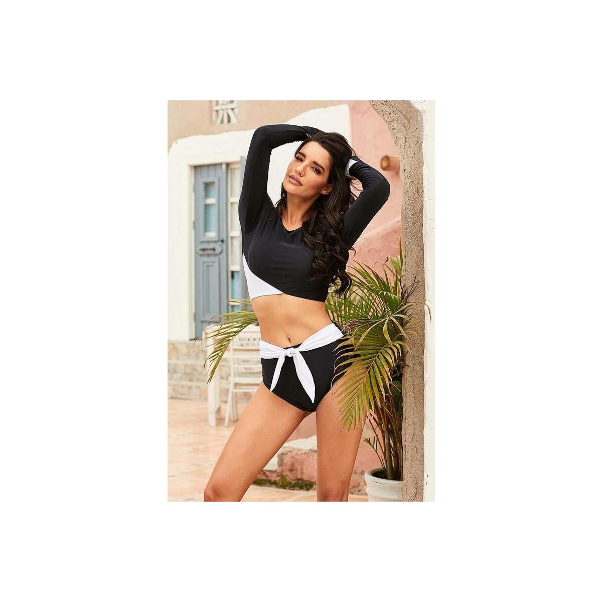 Color Block Swimsuit Set Coupons - RebateKey