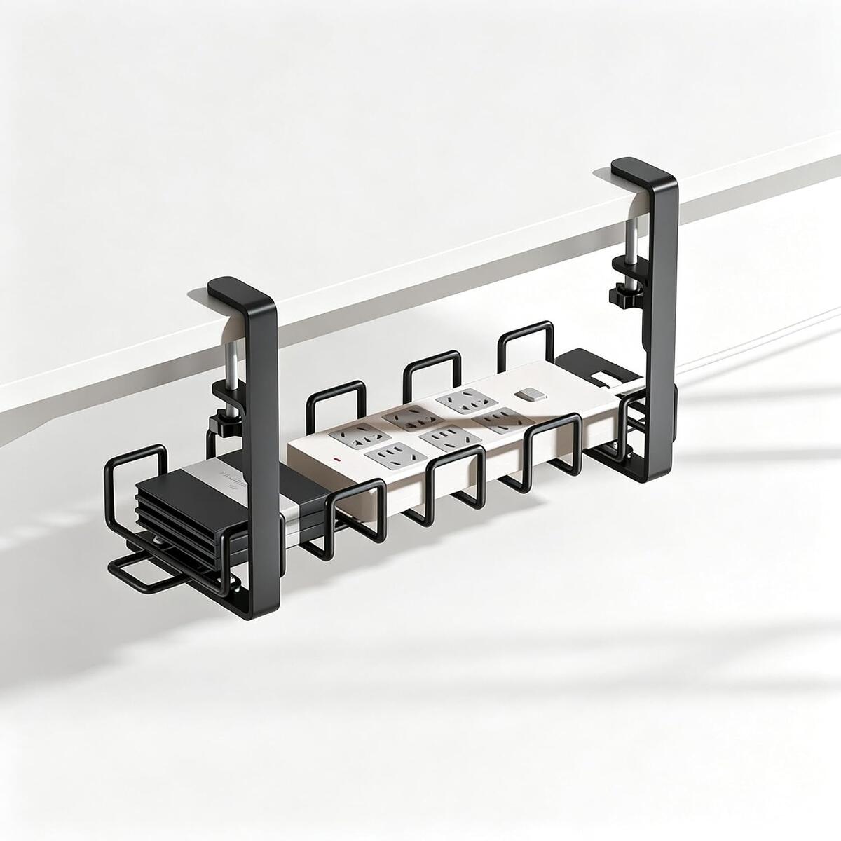 Under-Desk Cable Management Tray, Metal, 40 cm