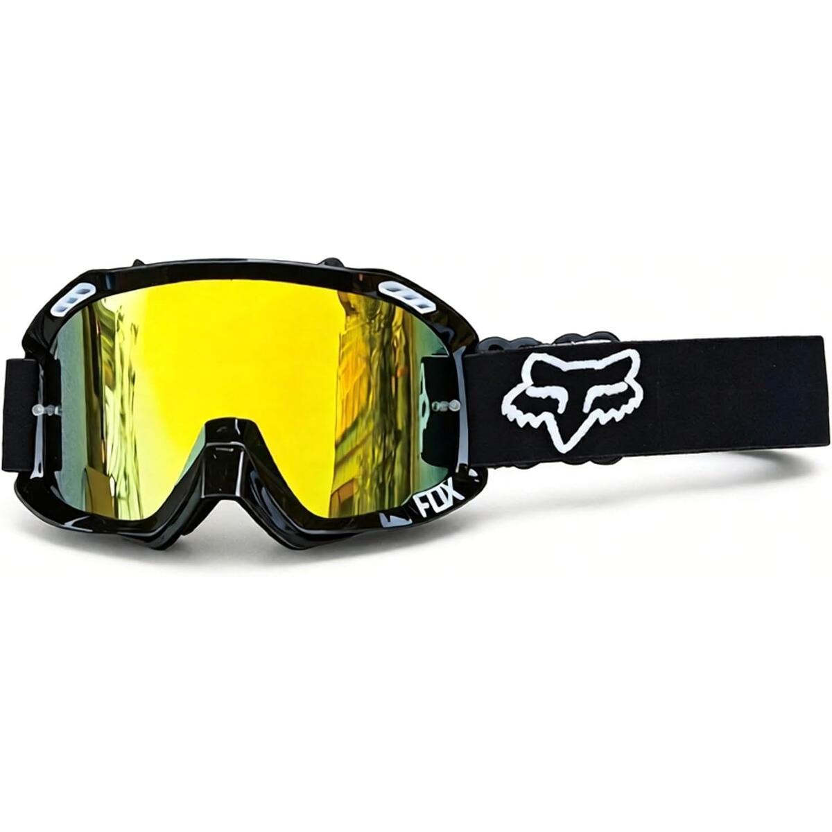 Off-Road Motorcycle Goggles with Mirrored Tinted Lens