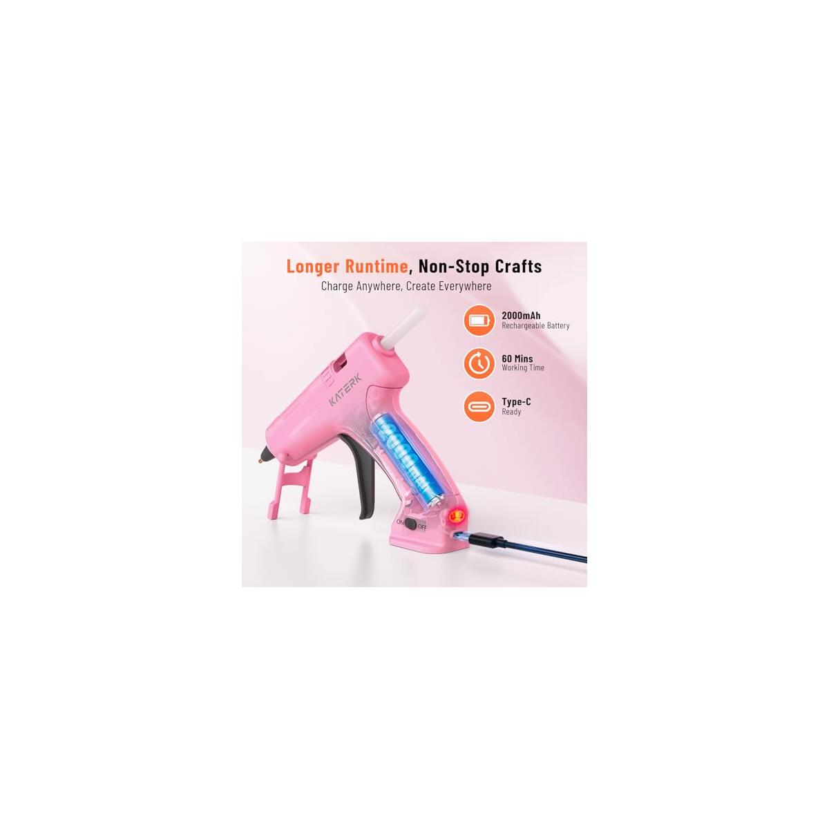 Katerk 3 7v Cordless Hot Glue Gun Kit Deals - RebateKey