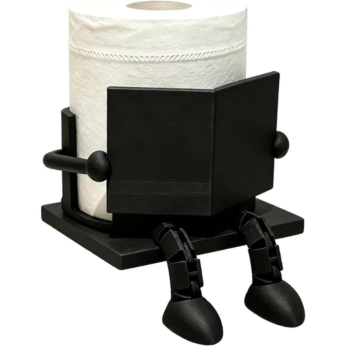 3D Printed Toilet Paper Holder Reading Buddy Figurine