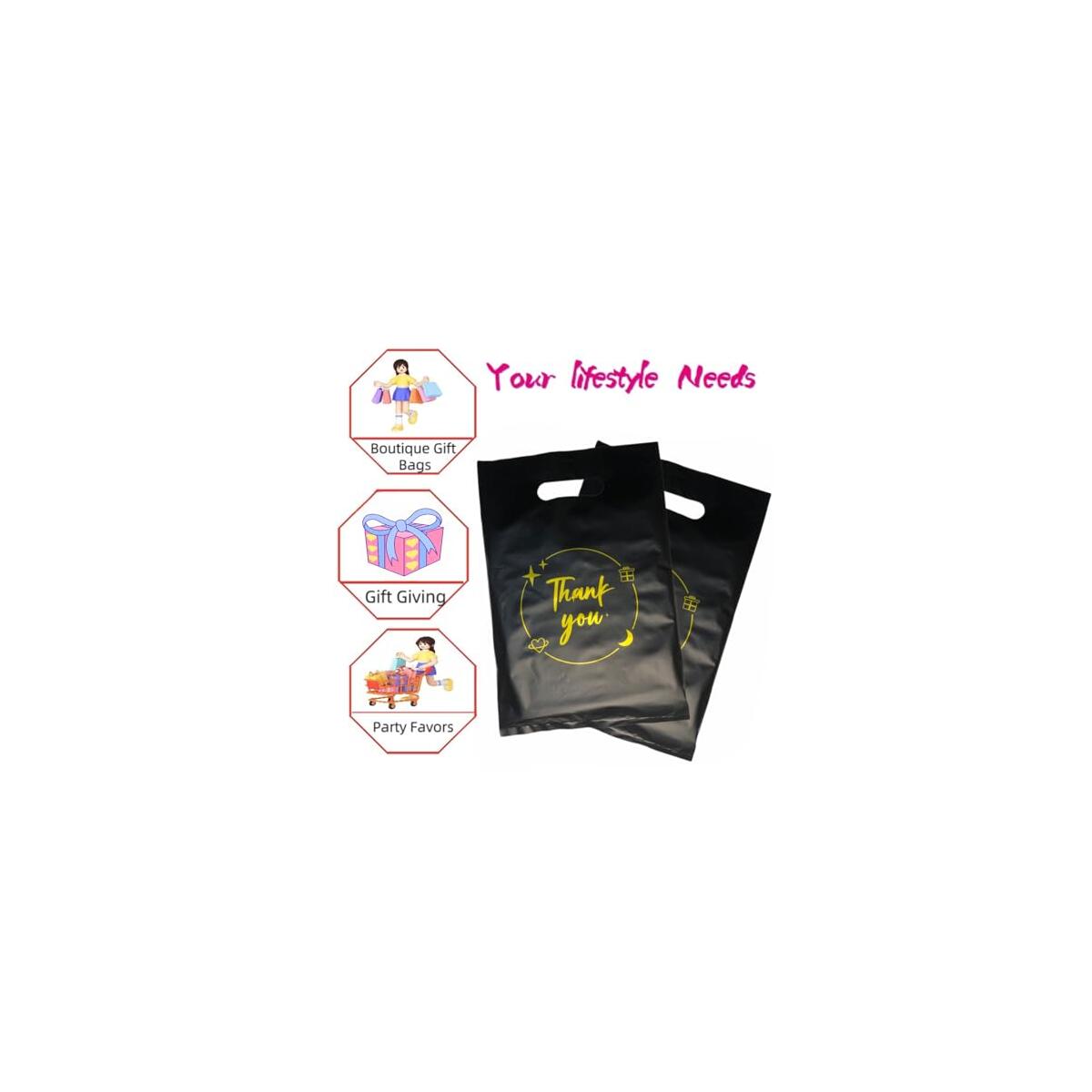 100pcs Black Thank You Gift Bag Coupon - RebateKey