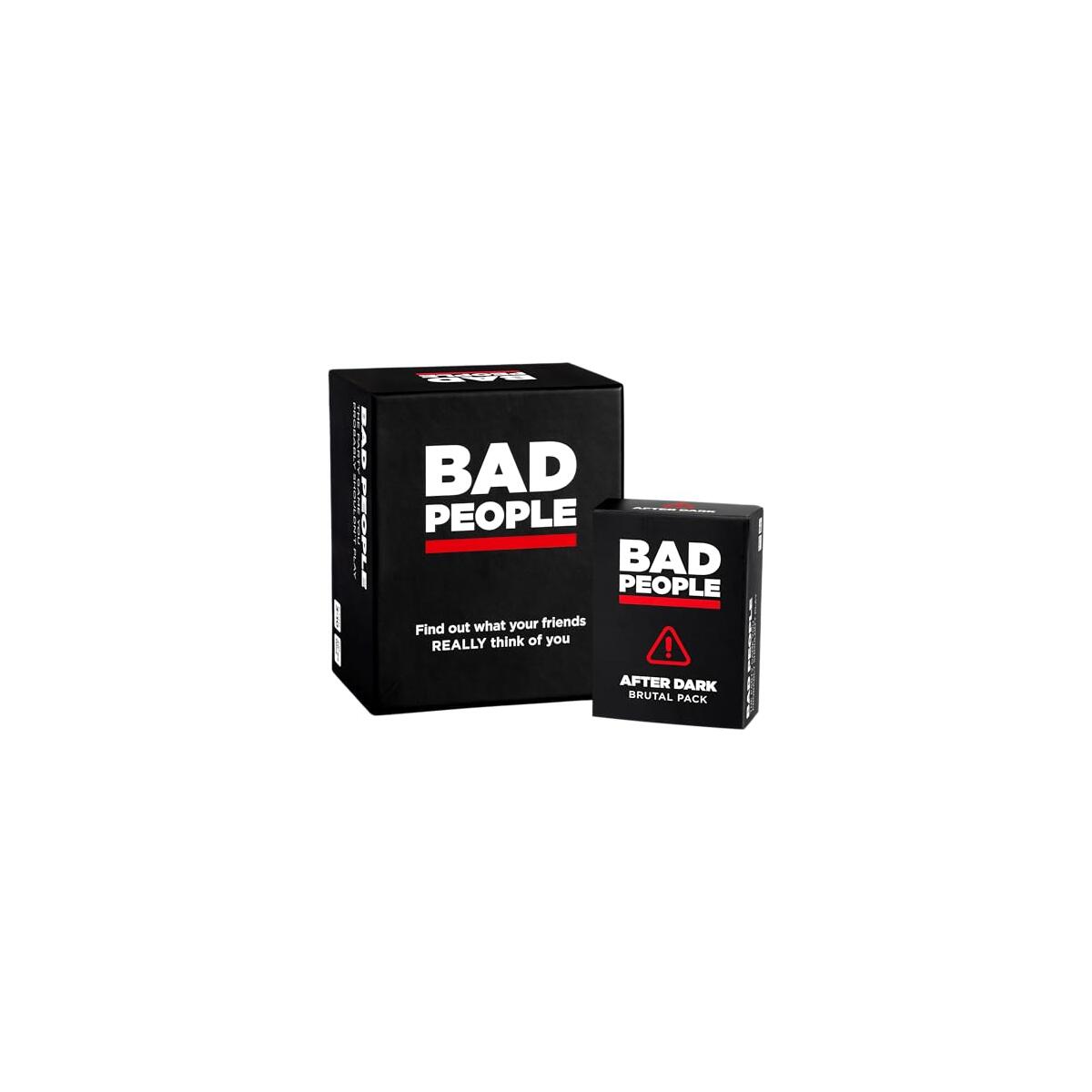 BAD PEOPLE Party Game + After Dark Expansion Set - Hilarious Adult Card Game for White Elephant Parties, Stocking Stuffers and Board Games Night with Friends