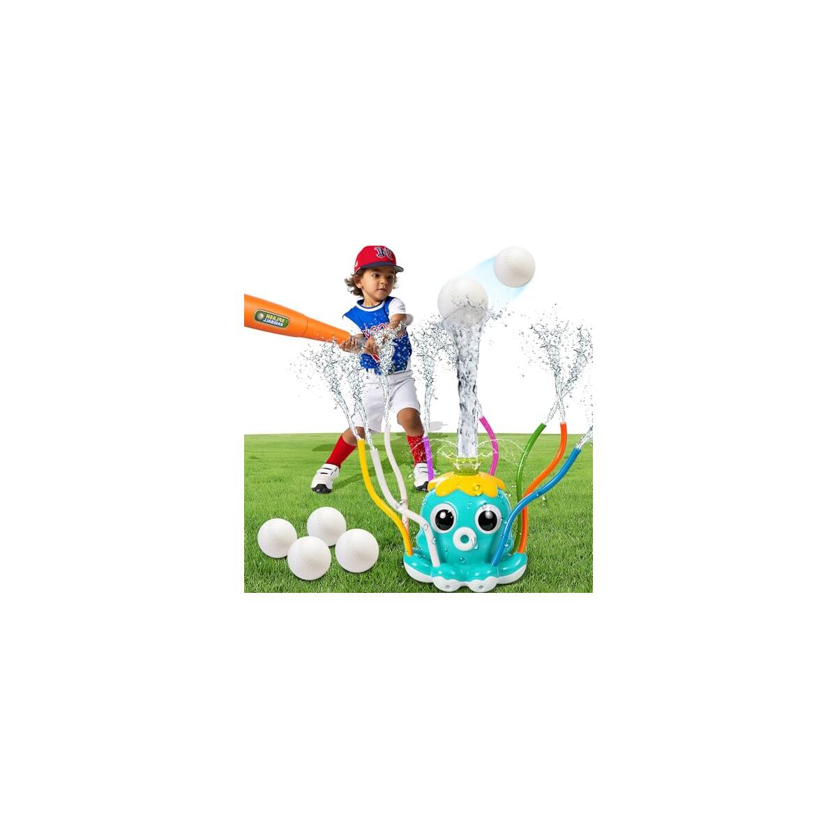 Water Sprinkler Baseball Toy For Kids Outdoor Play Deal - RebateKey