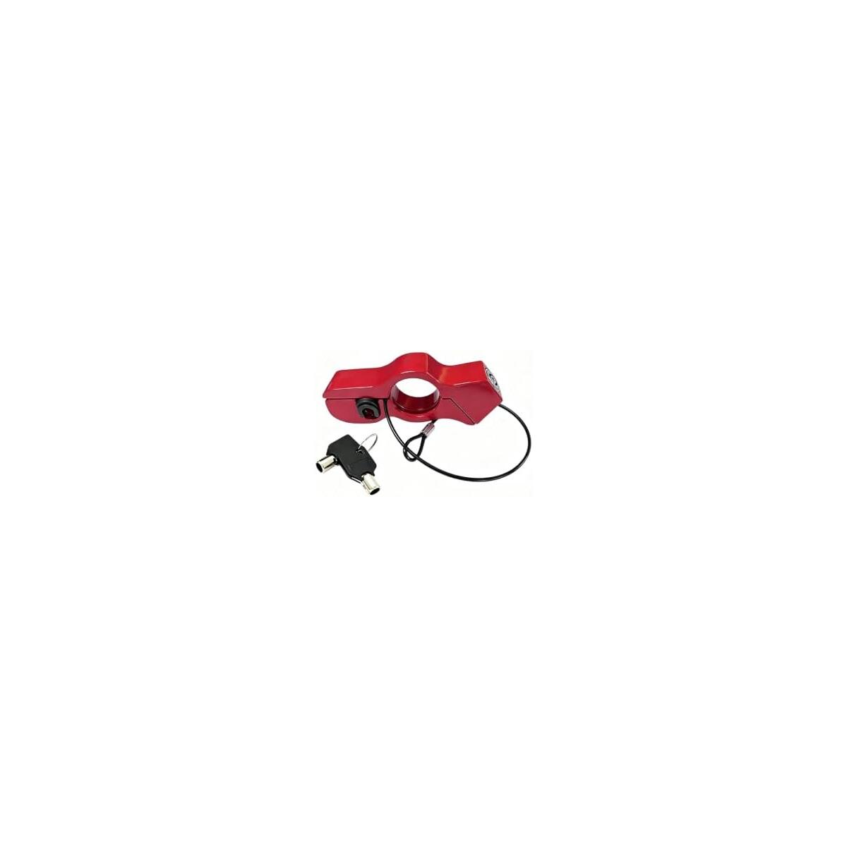 Motorcycle Handlebar Lock with Security Cable, Aluminum Alloy