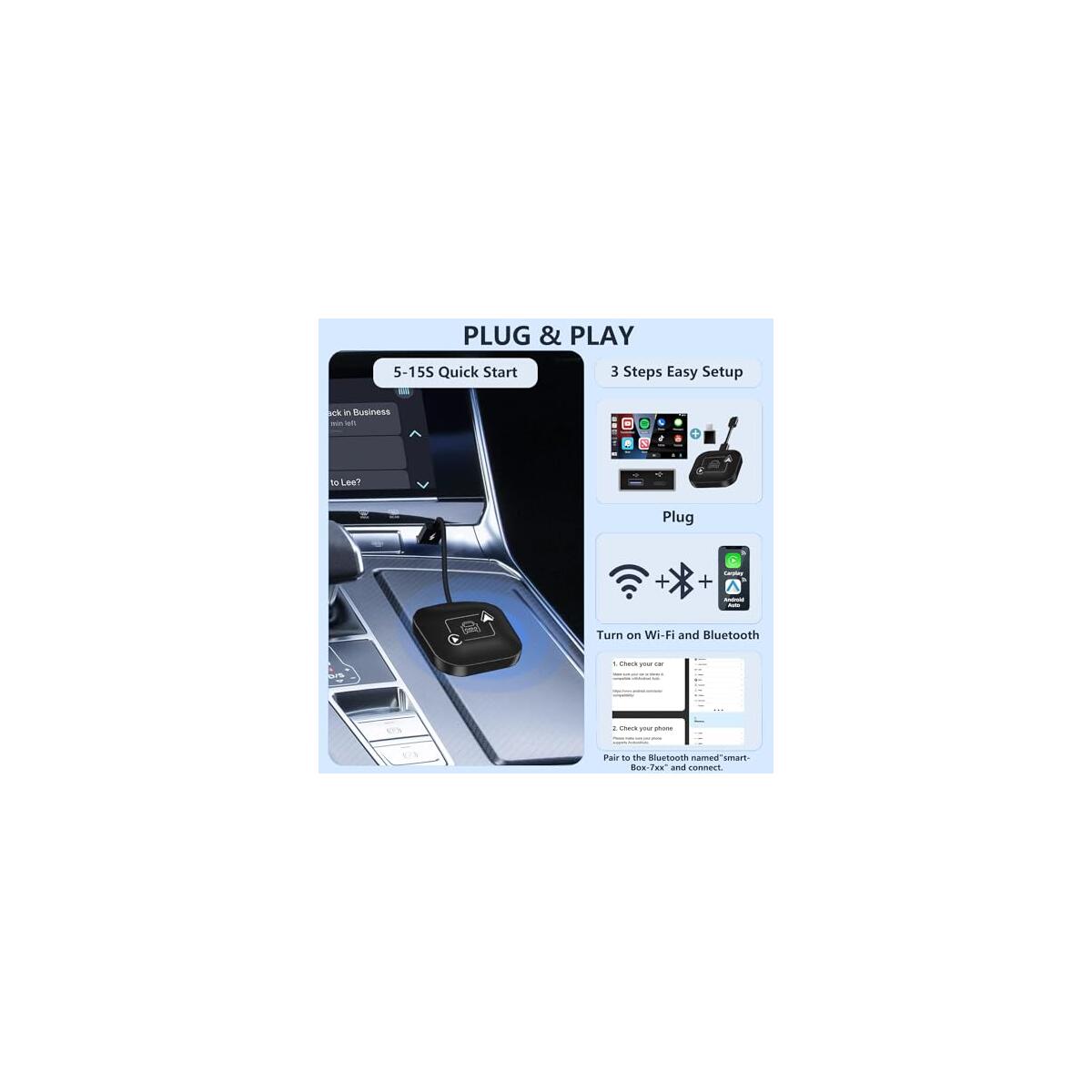 Wireless Carplay Android Auto Car Adapter 2 In 1 1 Coupon - RebateKey