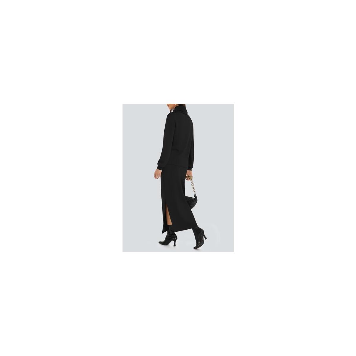 2 Piece Skirt Set Turtleneck Tops Coupon - RebateKey