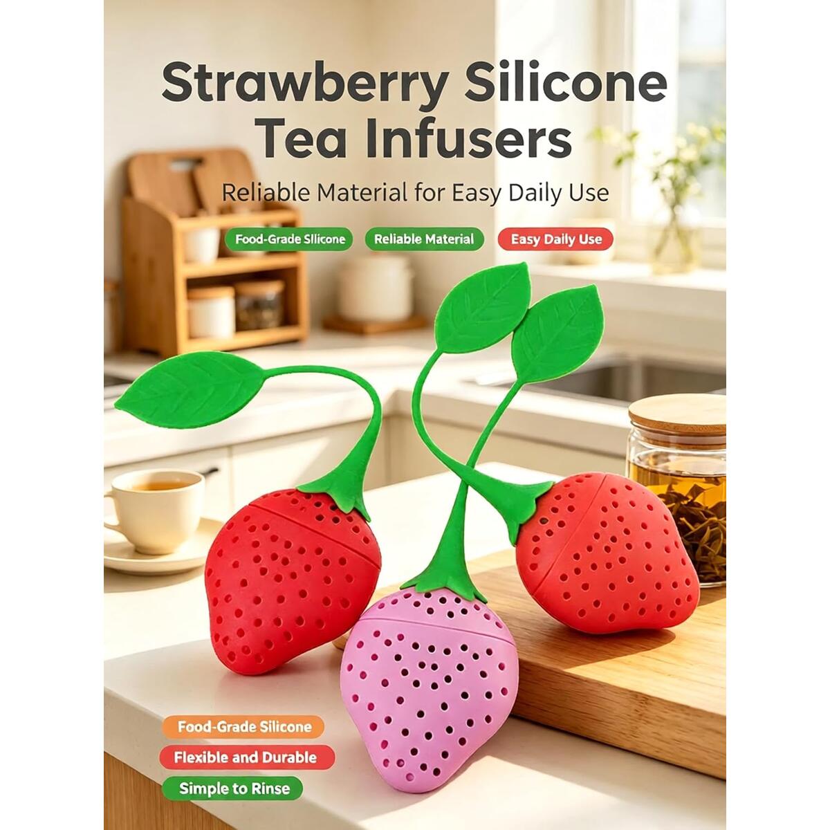 Strawberry Silicone Tea Promo Code - RebateKey