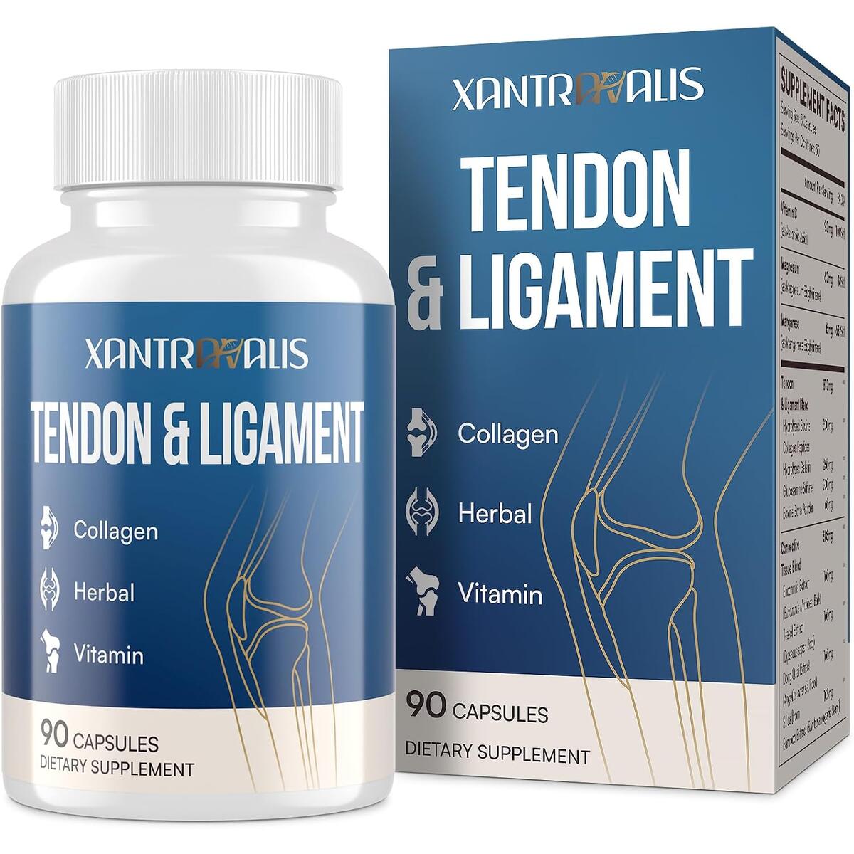 15-in-1 Tendon & Ligament Supplement &ndash; Joint & Mobility Formula with Collagen, Turmeric, Boswellia & Herbal Blend for Flexibility & Comfort &ndash; 90 Capsules