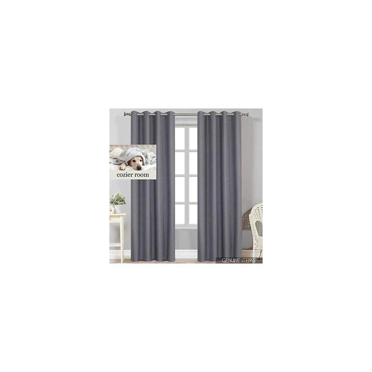 Genuine Items Bedroom Curtains 84 Inch Length Gray Curtains Black Out5 Cashback Rebates - RebateKey