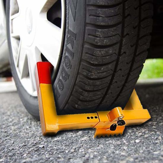 Vaygway Wheel Lock Tire Clamp Car Trailer Wheel Chock Lock Anti Theft