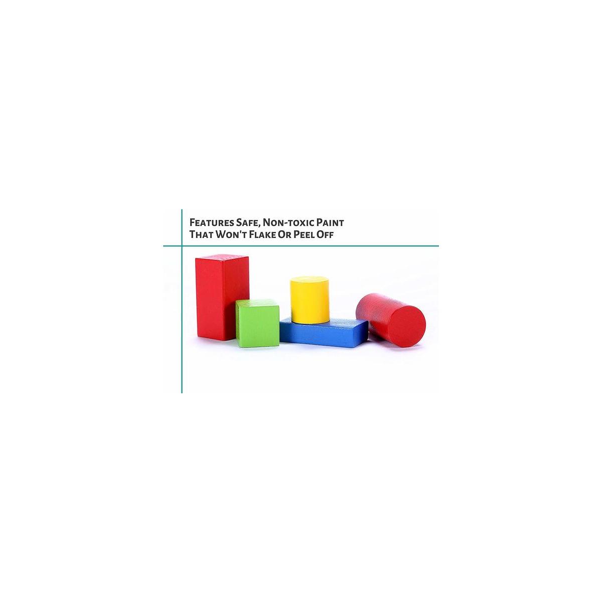 Cubbie Lee Premium Wooden Building Blocks Set 100 Pc For Toddlers ...