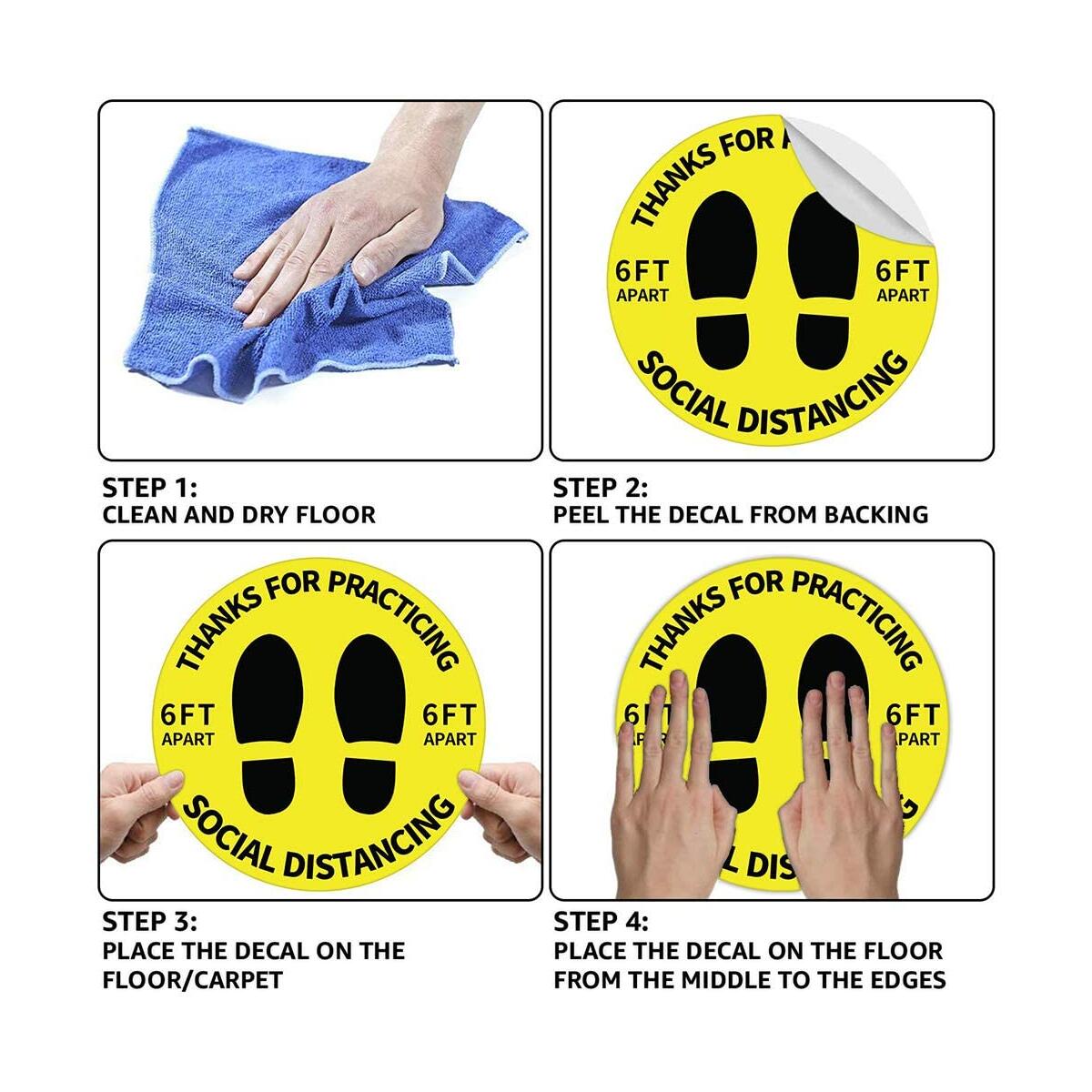 Social Distance Floor Stickers 5 Rebate - RebateKey