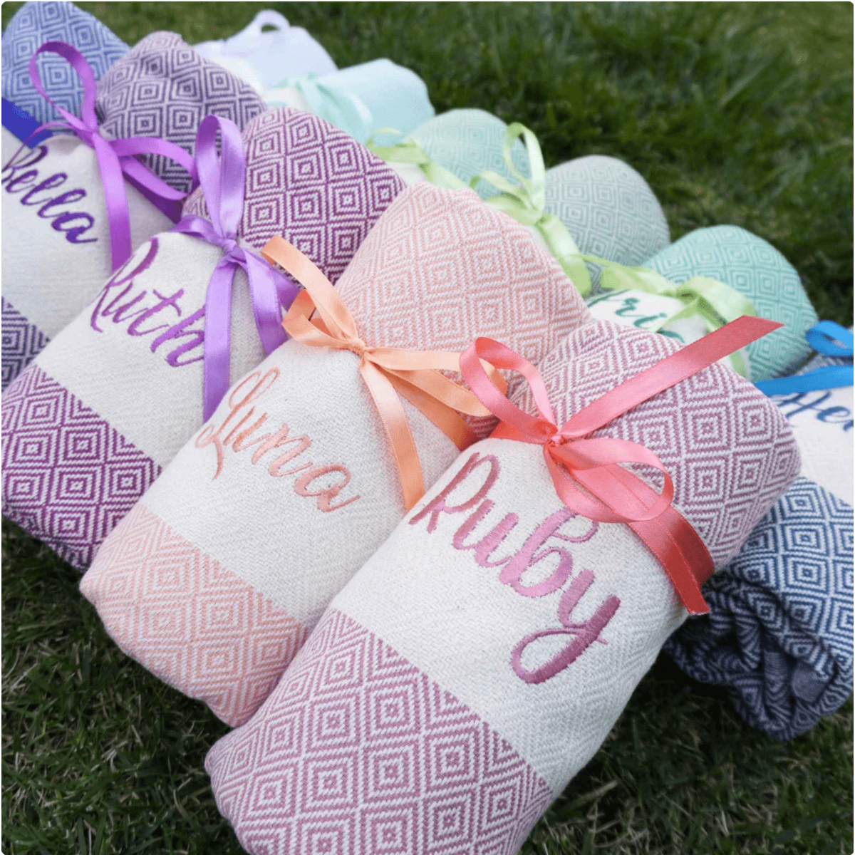 Personalized Beach Towel | Custom Girls Trip Towel, Bachelorette & Bridal Party Gifts, 70x40" Unique Towel for Christmas