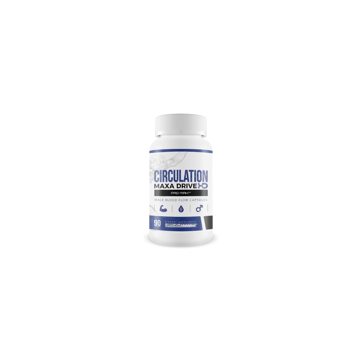 Circulation Maxa Drive XD Pro Max - Extra Strength Improved Formula - Our Best Male Blood Flow Supplement - Nitric Oxide Vasodilator Supplements For Men - Male Circulation Supplements - Get Hard Pills