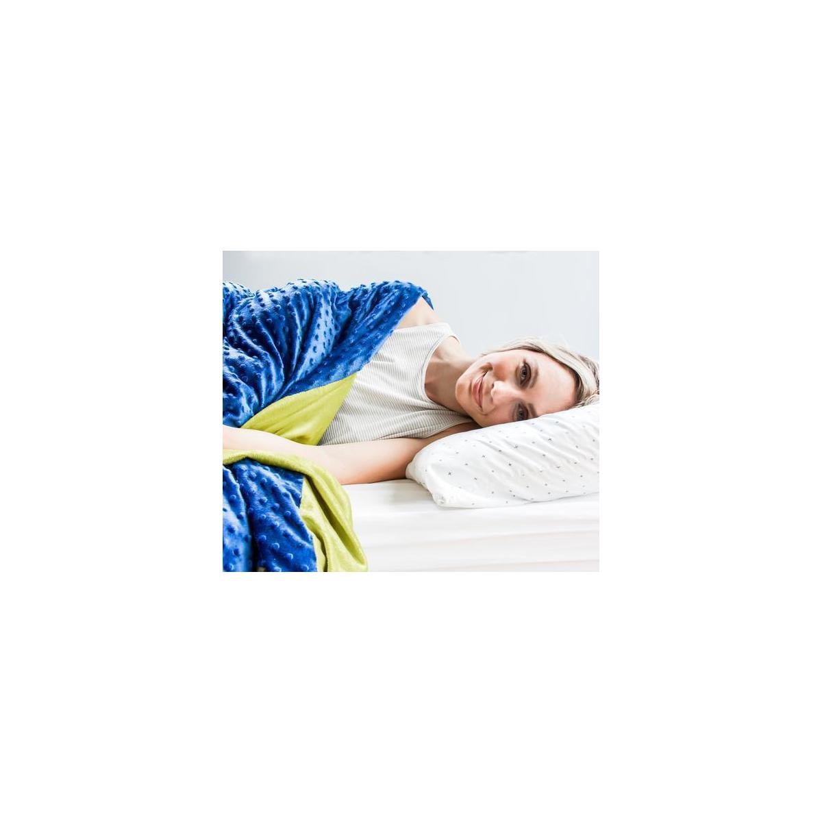 Harkla Weighted Blanket 20lbs Blue Helps With Sleep Anxiety Autism Or