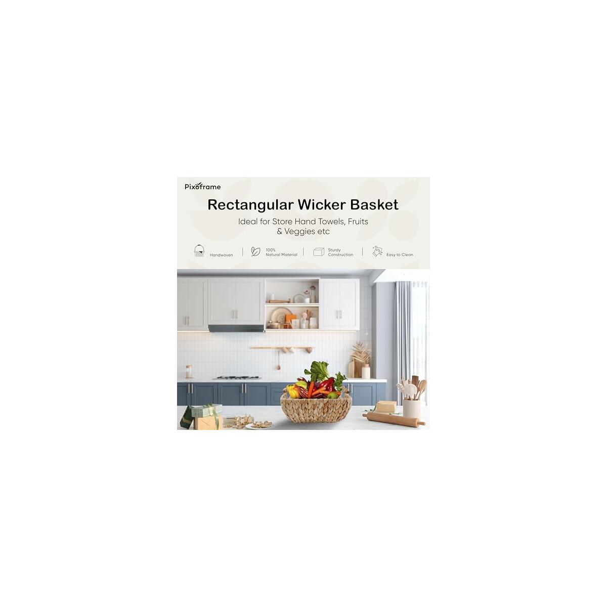Small Rectangular Handwoven Wicker Basket Cashback - RebateKey