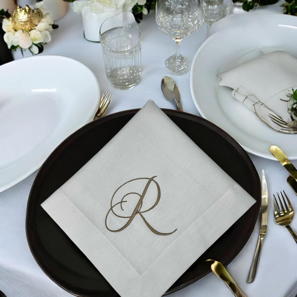 Personalized Embroidered Linen Napkins For Rebate - RebateKey