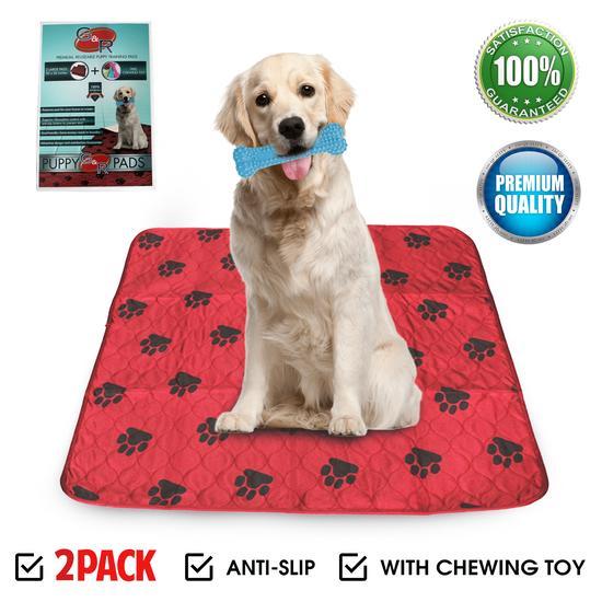 Washable Pee Pads For Dogs 2 Pack With Chew Toy Extra Large Reusable Puppy Pad Cashback Rebates